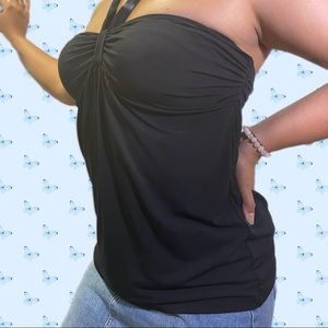 Black Ann Taylor Loft Halter Top